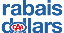 Partial logo of CAA Quebec with bold blue text.